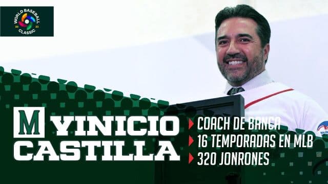 Vinicio Castilla será coach de banca de México para el Clásico Mundial de Beisbol 2023
