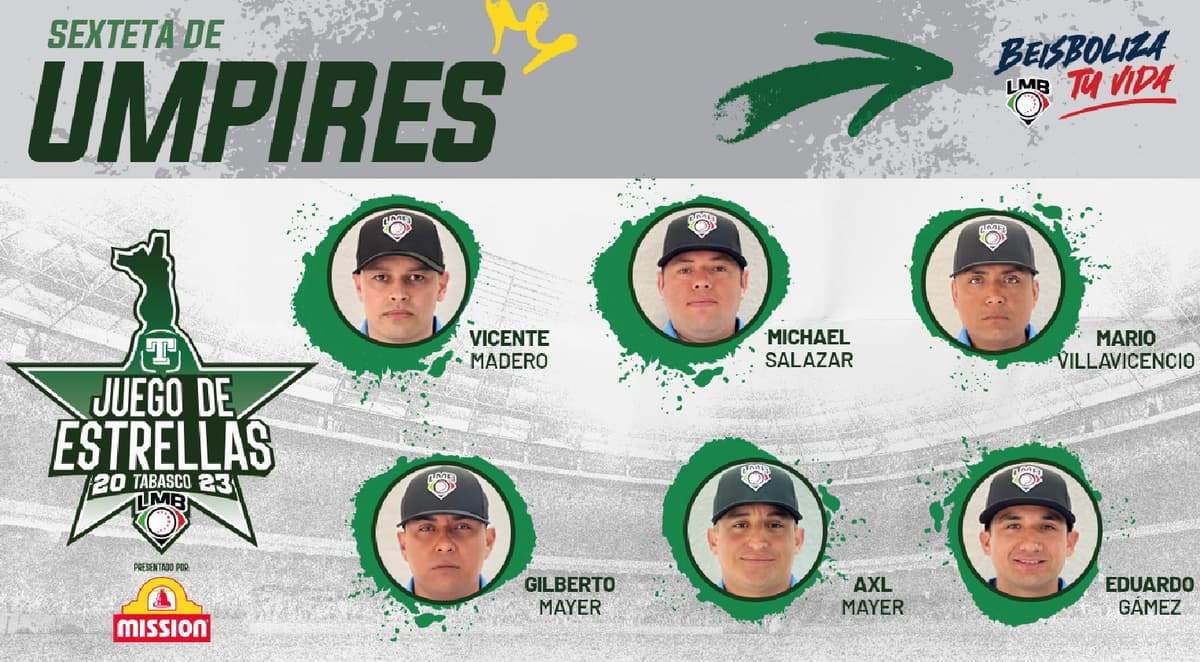 Los umpires del Juego de Estrellas LMB 2023