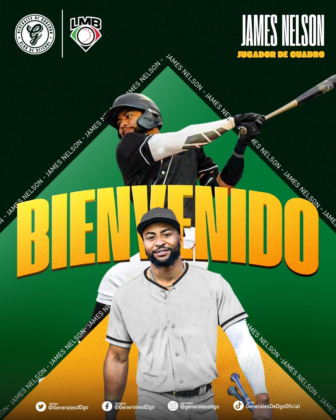 Contratan Generales a pelotero con poder y velocidad