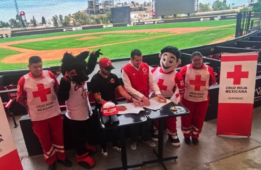 Firman convenio de trabajo Caliente de Durango y Cruz Roja Mexicana
